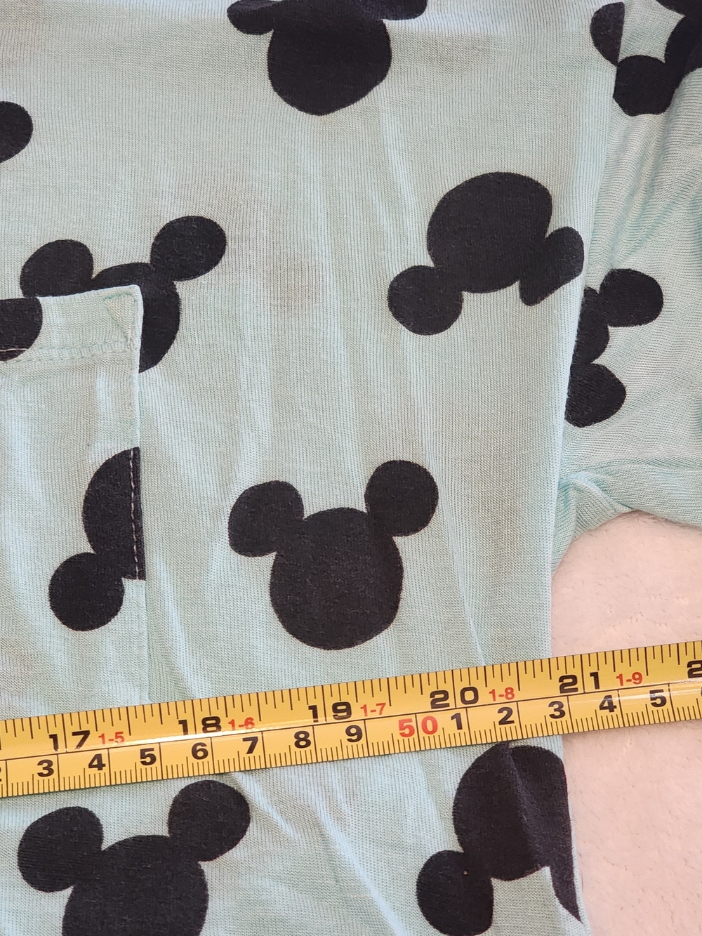 Disney Mint Green and Black Mickey Mouse Short Pajama Set Size S [V2] - Picture 7 of 10